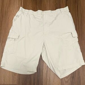 Quest Men's Light Tan Cargo Swim Trunks XL